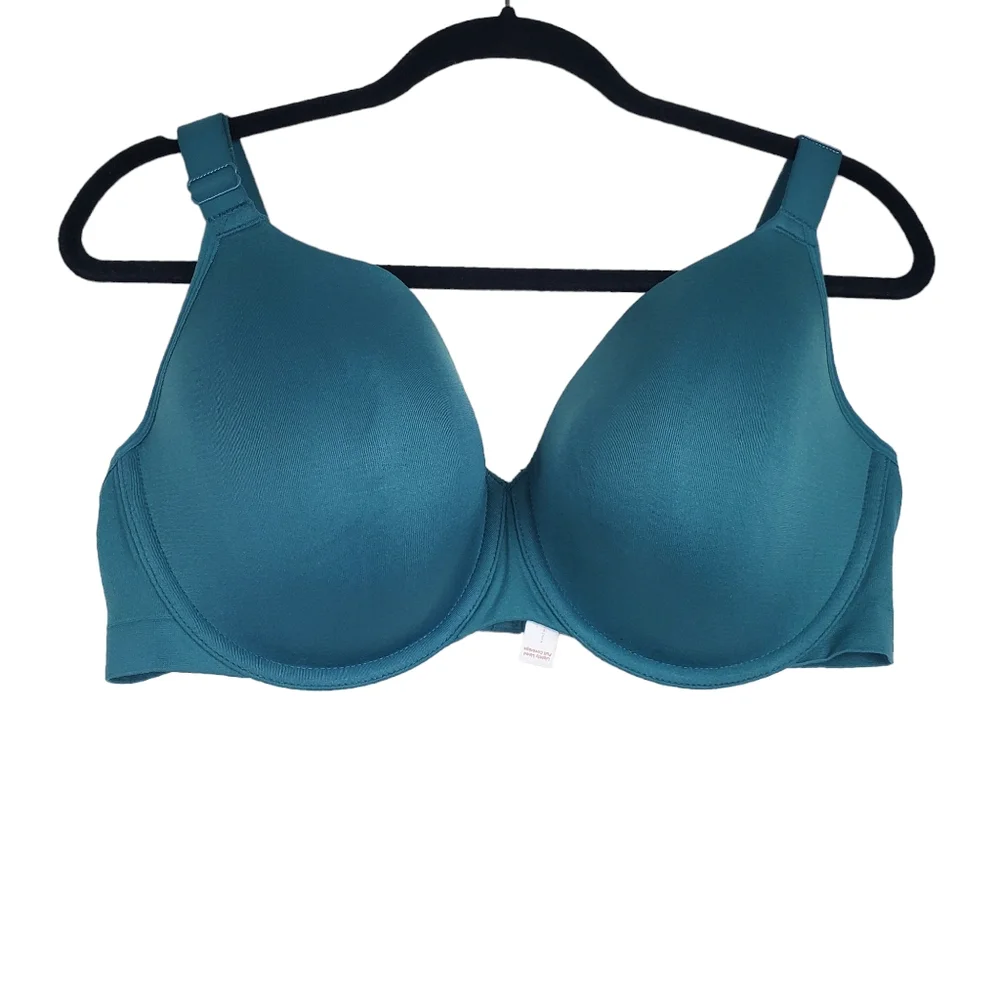 Cacique Teal Blue Lightly Lined Full Coverage Bra Size 42DD